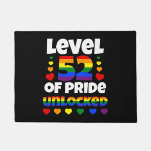Level 52 of Pride Unlocked Rainbow LGBT 52nd Doormat