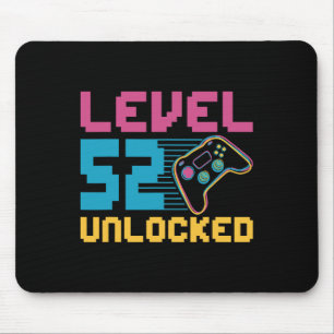 Level 52 Unlocked Gaming Birthday Mouse Pad