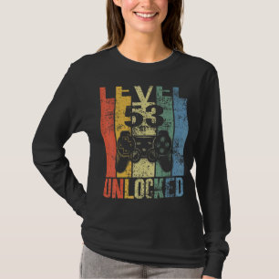 Level 53 Unlocked 53rd Birthday For Video Gamers T-Shirt