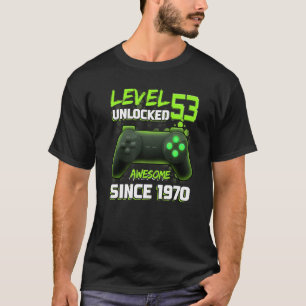 Level 53 Unlocked Shirt 53rd Birthday Women Men Bo