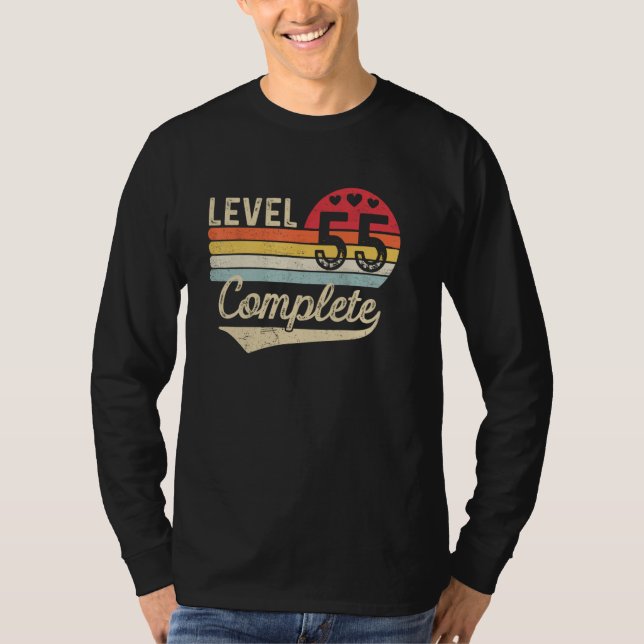 Level 55 Complete 55th Wedding Anniversary 55 Year T-Shirt (Front)