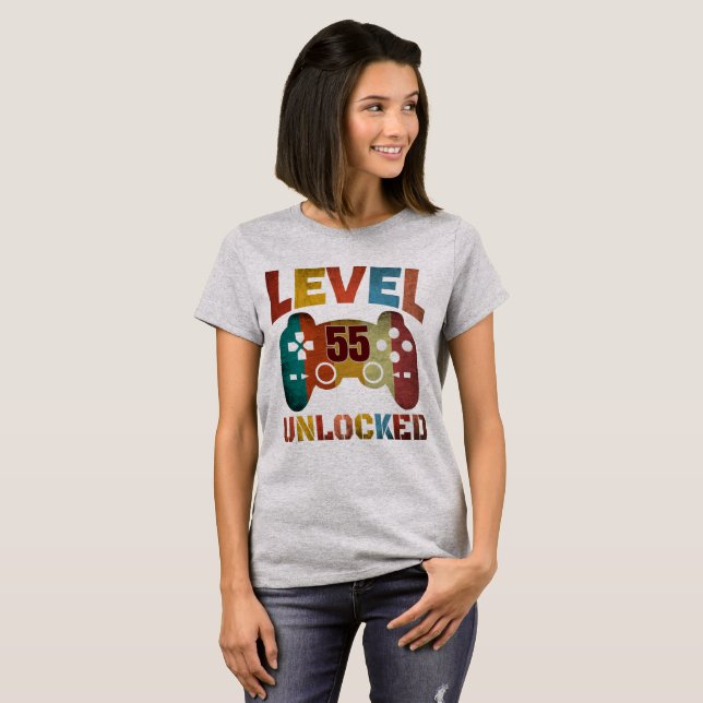 LEVEL 55 UNLOCKED  T-Shirt (Front Full)