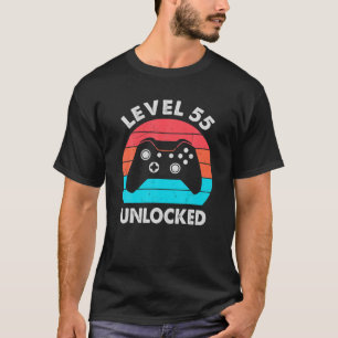 Level 55 Unlocked - Vintage 1966 Birthday - Gift F T-Shirt