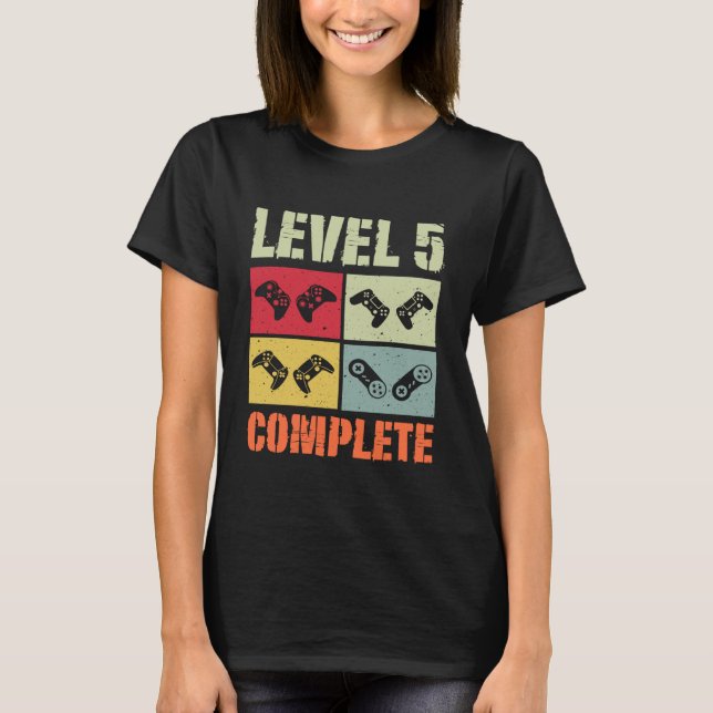 Level 5 Complete 5 Years Wedding Anniversary 5 Yea T-Shirt (Front)