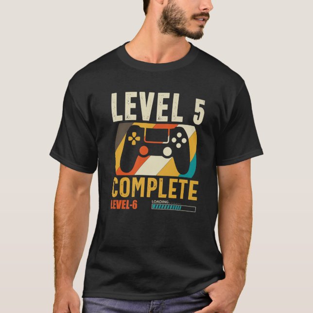 Level 5 Complete Level 6 Loading 5Th Birthday Vide T-Shirt (Front)