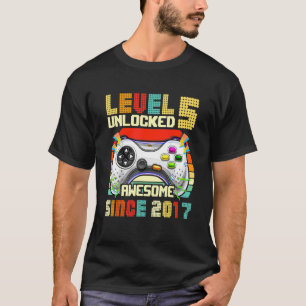 Level 5 Unlocked Awesome 2017 5th Birthday Video G T-Shirt