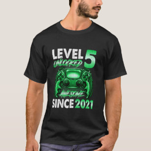 Level 5 Unlocked Awesome 2021 5th Birthday Gifts 5 T-Shirt