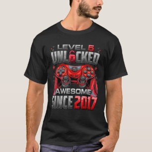 Level 5 Unlocked Awesome Since 2017 5th Birthday G T-Shirt