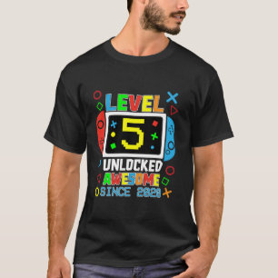 Level 5 Unlocked Awesome Since 2020 Video Game 5th T-Shirt