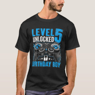 Level 5 Unlocked Birthday Boy 5 Year Old Boys Gami T-Shirt