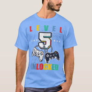 Level 5 Unlocked Funny Video Game 5th Birthday Mat T-Shirt