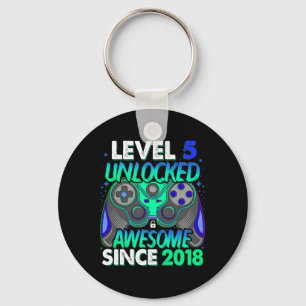 Level 5 Unlocked Video Game 5 Years Old Boy 5th Bi Key Ring