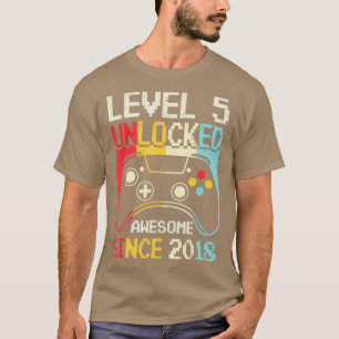 Level 5 Unlocked Video Game 5th Birthday Gamer Boy T-Shirt