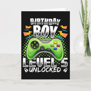 Level 5 Unlocked Video Game 5th Birthday Gamer Gif Card