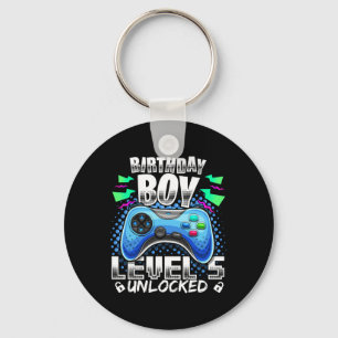 Level 5 Unlocked Video Game 5th Birthday Gamer Gif Key Ring