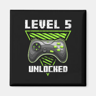 Level 5 Unlocked Video Game 5th Birthday Gamer Gif Magnet