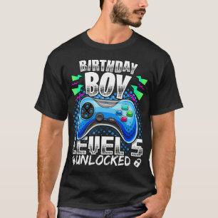 Level 5 Unlocked Video Game 5th Birthday Gamer Gif T-Shirt