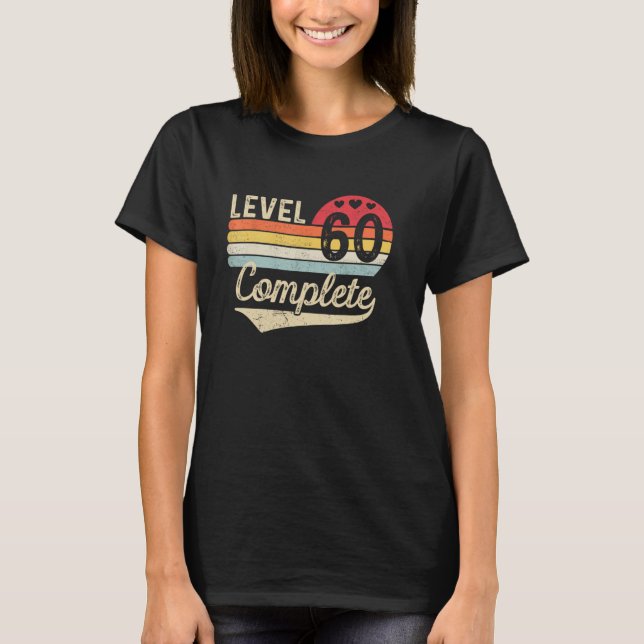 Level 60 Complete 60th Wedding Anniversary 60 Year T-Shirt (Front)