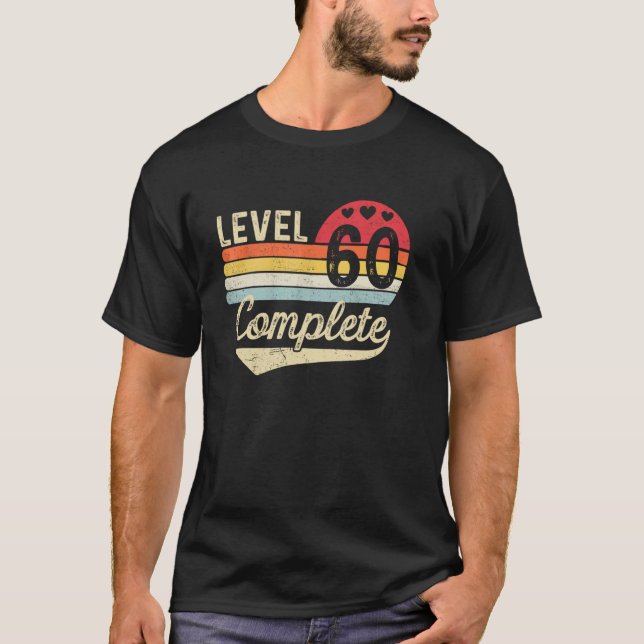 Level 60 Complete 60th Wedding Anniversary 60 Year T-Shirt (Front)