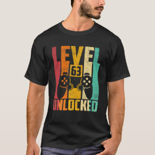 Level 63 Unlocked Retro Vintage 63Rd Birthday Vide T-Shirt
