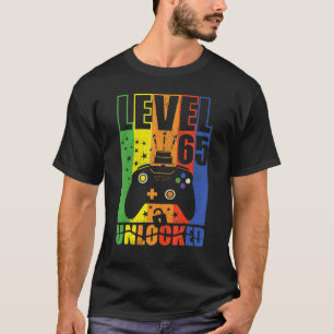 Level 65 Unlocked Birthday Level 65th Birthday Gam T-Shirt