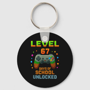 Level 67 Days Of School Unlocked Funny Six Seven G Key Ring