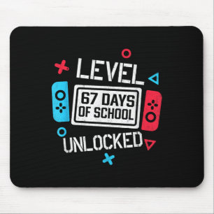 Level 67 Days Of School Unlocked Gamer Video Funny Mouse Pad