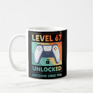 Level 67 Unlocked 67th Birthday Women Men Since 19 Coffee Mug