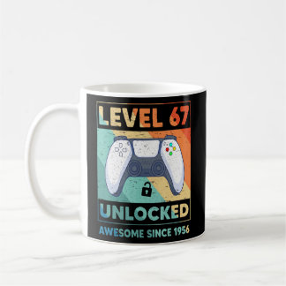 Level 67 Unlocked 67th Birthday Women Men Since 19 Coffee Mug
