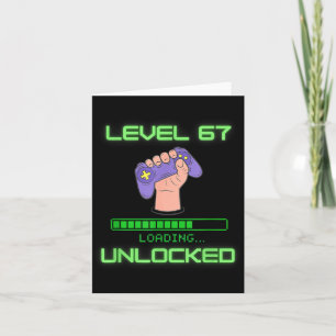 Level 67 Unlocked Gaming 6-7 School Meme Six Seven Card