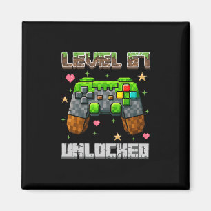 Level 67 Unlocked Gaming School Meme Six Seven Boy Magnet