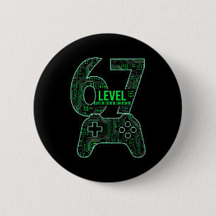 Level 67th Days Of School Unlocked Gamer Video Gam 6 Cm Round Badge