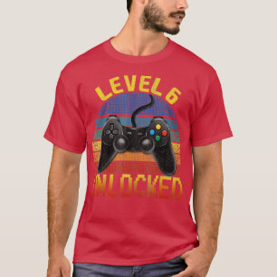 Level 6 Birthday Boy 6 Year Old Video Games Gaming T-Shirt