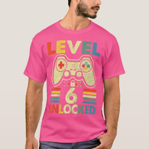 Level 6 Birthday Boy 6 Year Old Video Games Gaming T-Shirt
