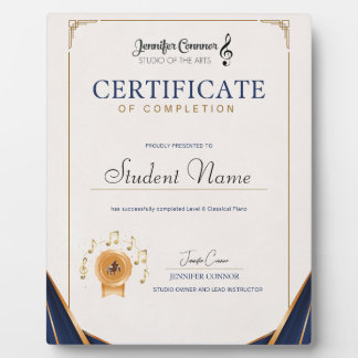 Level 6 Piano Plaque