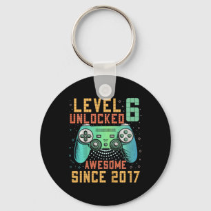 Level 6 Unlocked 6th Birthday 6 Year Old Boy Gifts Key Ring