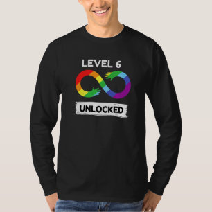 Level 6 Unlocked Autism Awareness Aspergers Novelt T-Shirt
