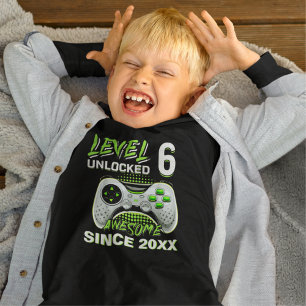 Level 6 Unlocked - Fun Birthday 6 Gamer  T-Shirt