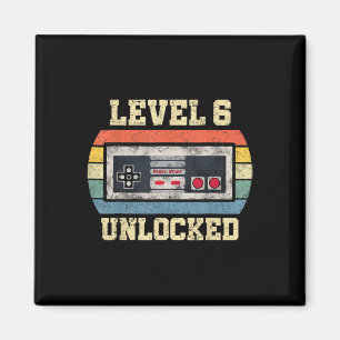 Level 6 Unlocked – Funny 6 Year Old Video Gamer 6t Magnet