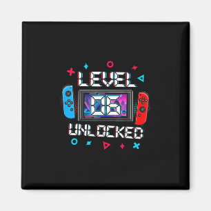 Level 6 Unlocked Gamer 6th Birthday Gift Video Gam Magnet