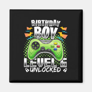 Level 6 Unlocked Video Game 6th Birthday Gamer Gif Magnet