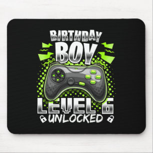 Level 6 Unlocked Video Game 6th Birthday Gamer Gif Mouse Pad