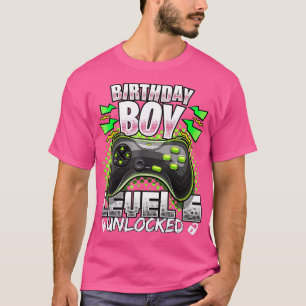 Level 6 Unlocked Video Game 6th Birthday  Gift Boy T-Shirt