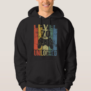 Level 70 Unlocked 70th Birthday  For Video Gamers Hoodie