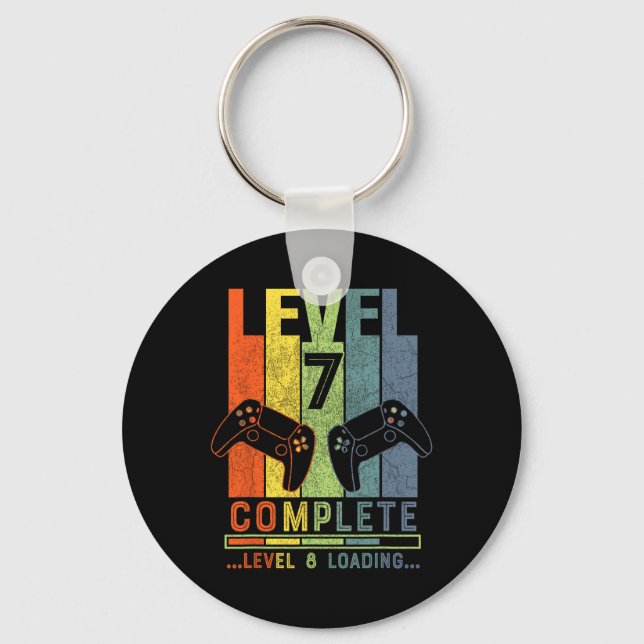 Level 7 Complete Gamer Gift 7 Years Wedding Annive Key Ring (Front)