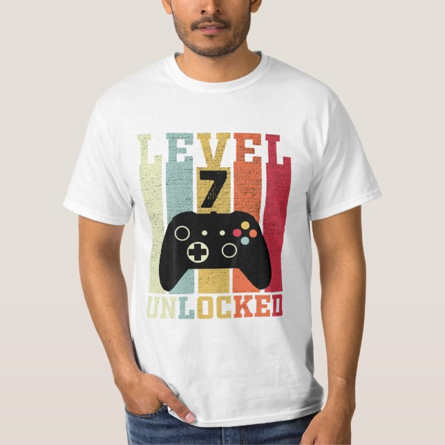 Level 7 Funny Video Gamer T-Shirt (Front)