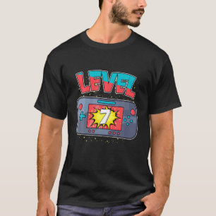 Level 7 Gaming Playing Games Gamers 7Th Birthday G T-Shirt
