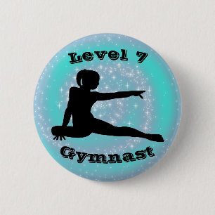 Level 7 Gymnast - Girls Gymnastics Button