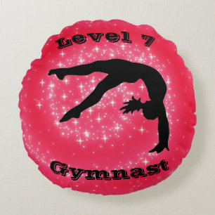Level 7 Gymnast Round Cushion