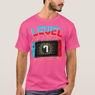 Level 7 Unlocked  7th Birthday Gift Video Game Lov T-Shirt